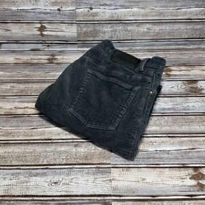 Lauren Ralph Lauren Corduroy Pants Gray High Rise Straight Leg Womens 12x25‎